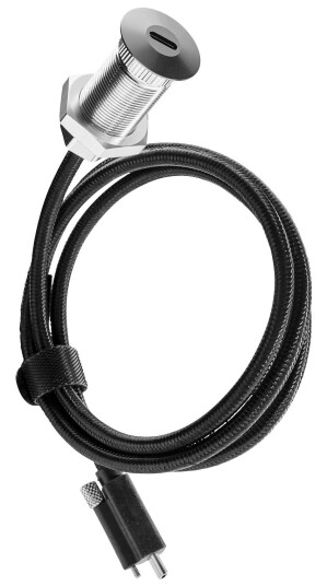 OCHNO Socket - USB-C outlet w. locking screw 1m cable in Aluminium