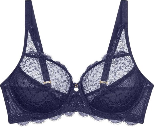 Triumph Amourette Sparkle Push-Up BH med Blonde Detaljer i ADMIRAL 90D