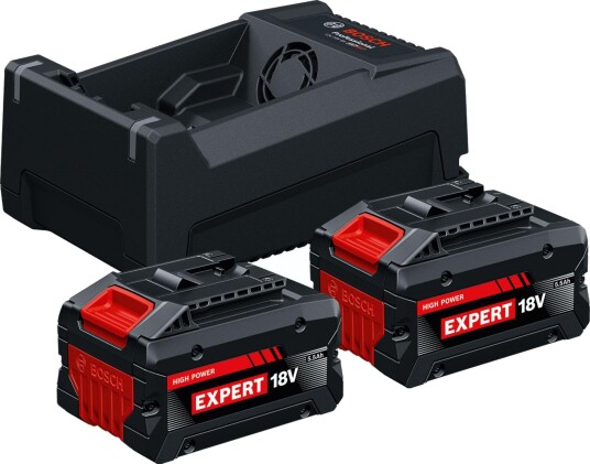 Bosch Batteri- Og Ladersett EXBA18V-55 For Verktøy 18 v, 2 × 5,5 ah Batterier