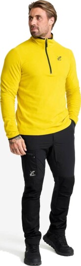 Revolutionrace Hiker Half zip Fleece Herre Mango Mint 3XL Herre Overdeler Fleece & midlayers