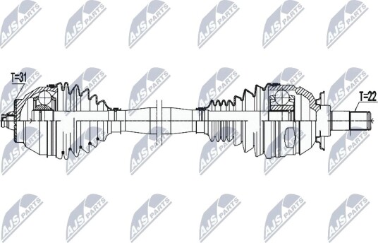 Nty Drivaksel NTY NPW BM 184