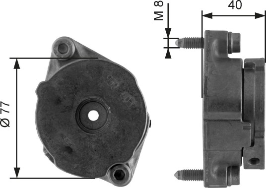 GATES T38345 Strammehjul, kilerem