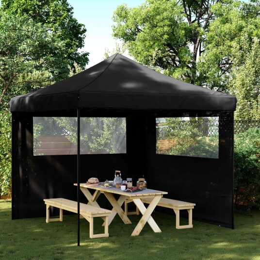 vidaXL Partytelt Svart 292 x 292 x 315 cm Oxford Stoff