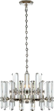 Adele Four Tier Waterfall Chandelier Polished Nickel