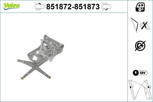 Vindusheis VALEO 851872 Vindusheis VALEO 851872