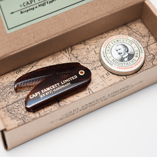 Captain Fawcett Expedition Strength Wax & Folding Comb Captain Fawcett Expedition Strength Wax & Folding Comb