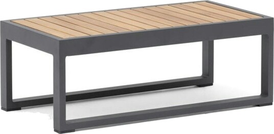Hillerstorp Oxelunda sidebord Aluminium/teak lav 75 x 38 cm Grå