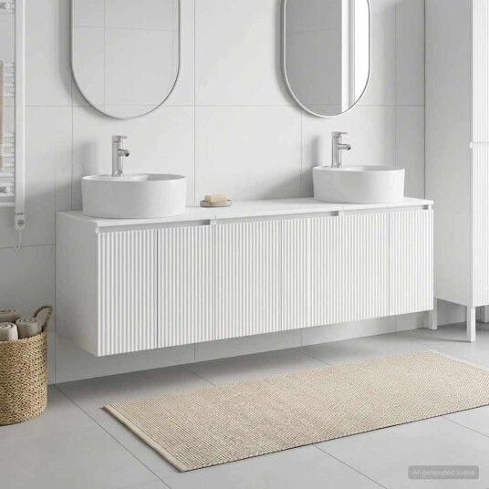 vidaXL Baderomsskapsett 3 stk. Hvit 49,5 x 44,5 x 65 cm Konstruert tre vidaXL Baderomsskapsett 3 stk. Hvit 49,5 x 44,5 x 65 cm Konstruert tre