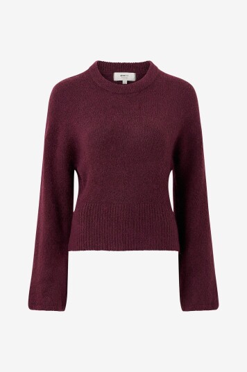 Gina Tricot Genser Wide Sleeve Knitted Sweater Rød