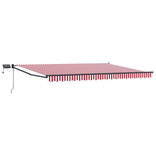vidaXL Manuell utvidbar markise med LED-lamper 5 x 3 m