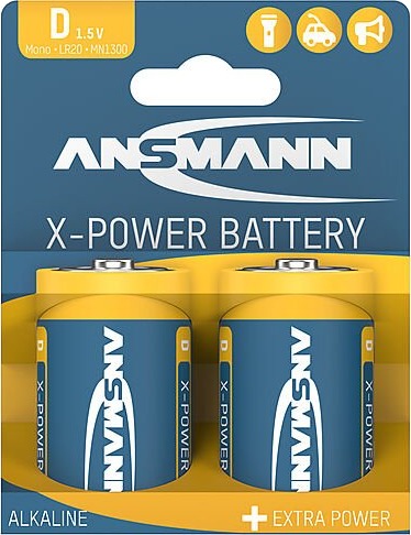Ansmann batteri alkaline d 2pk xpower Ansmann batteri alkaline d 2pk xpower