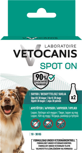 Vetocanis Anti Parasit Spot On Hund M 2X3 ml Vetocanis Anti Parasit Spot On Hund M 2X3 ml