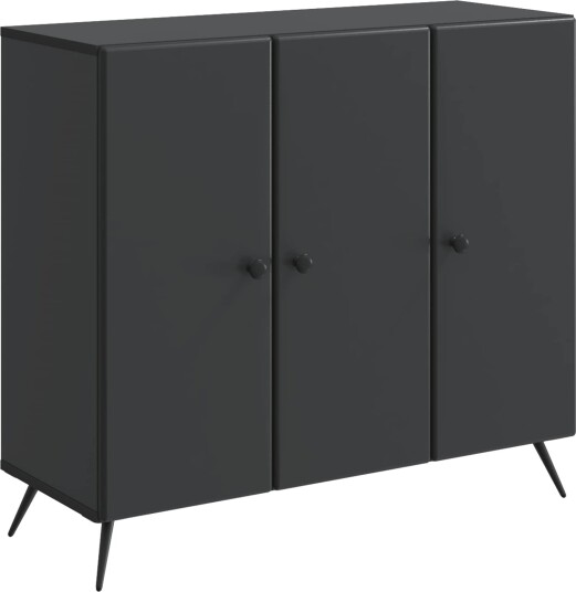 Serviesskap Svart 89 x 34,5 x 80 cm Konstruert tre