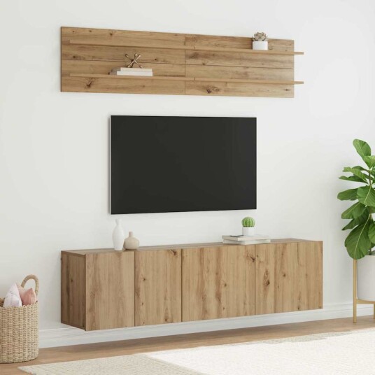 TV Enheter Veggmontert 6 pcs artisan eik Konstruert tre