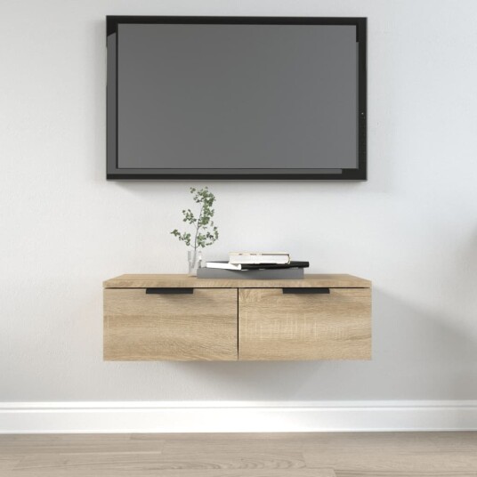 vidaXL Veggskap sonoma eik 68x30x20 cm konstruert tre