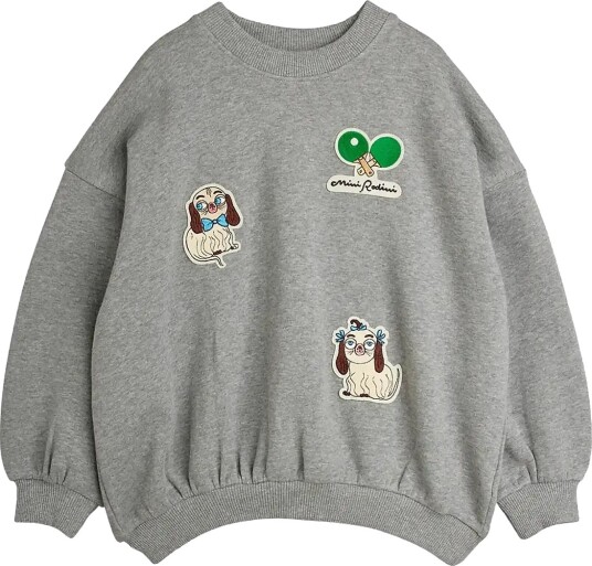 Mini Rodini Minibabies Patches Sweatshirt   Grey   80/86