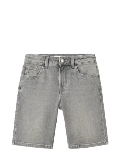 Mango Straight Fit Denim Bermuda Shorts Grey 13 14 Mango Straight Fit Denim Bermuda Shorts Grey 13 14
