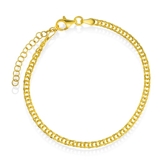 Pan Jewelry Armbånd i 925 forgylt sølv 19 cm