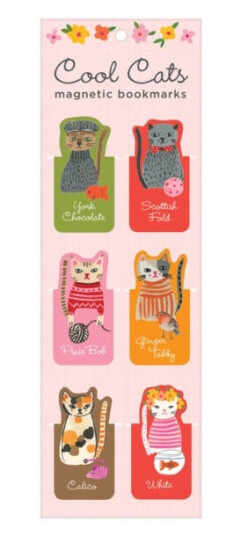 Cool Cats Magnetic Bookmarks