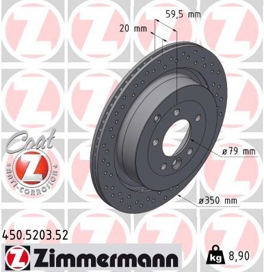 Bremseskive ZIMMERMANN 450.5203.52