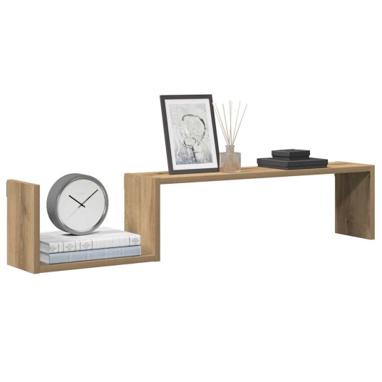  Vegghyller 2 stk artisan eik 100x15x20 cm konstruert tre 8721158439666