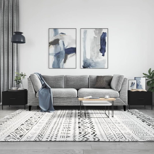  Salongbord 2 stk svart 50x50x40 cm konstruert tre 8720845428761
