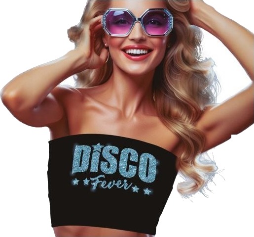 Fiesta Svart Disco Topp 70/80 Tall