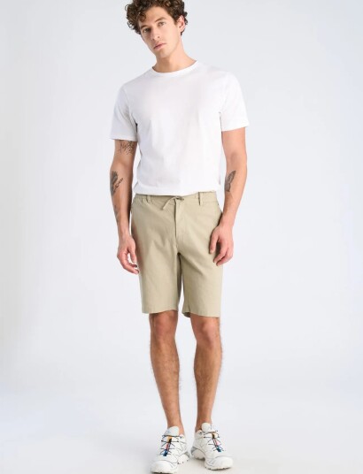 Lindbergh Linen Shorts   Green   XXXL