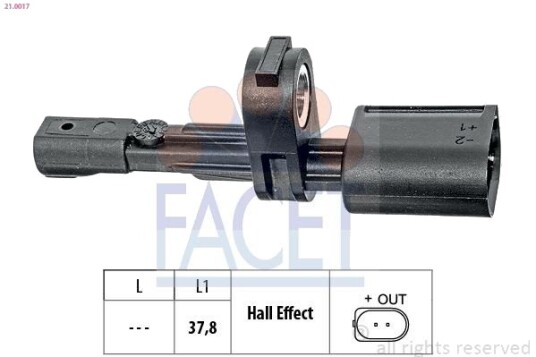 FACET 21.0017 Sensor ABS