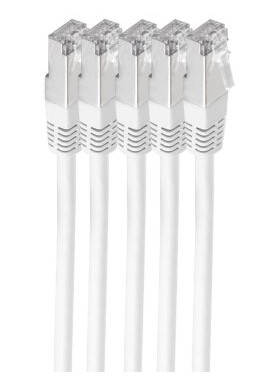 Shiverpeaks Bs75711-Hw-Set5 Nettverkskabel Hvit 1 M Cat6 S/Ftp (S-Stp) (Bs75711-Hw-Set5)