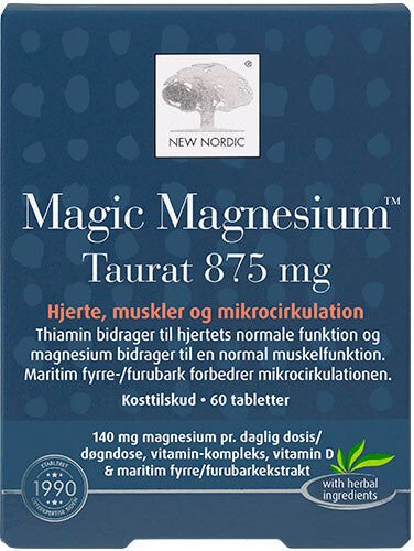 New Nordic Magic Magnesium Taurat 60 tabletter New Nordic Magic Magnesium Taurat 60 tabletter