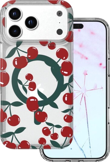 Telforceone Cherry Mag-Etui Til Iphone 17 Pro Max 6,9" Transparent Telforceone Cherry Mag-Etui Til Iphone 17 Pro Max 6,9" Transparent