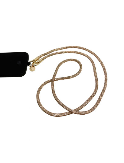 Pipol"s Bazaar Gala Sparkle Phone Strap 130 Black - Gold - ONE SIZE