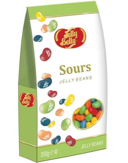 Jelly Belly Sours Mix Gaveboks med Sure Gelebønner 200 gram USA Import