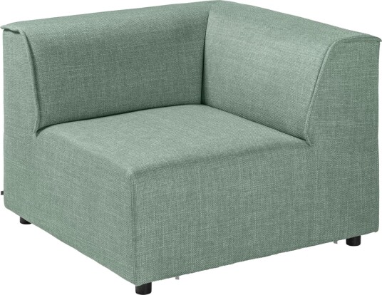 VEGA Hjørnedel til modulsofa Belford; 93x93x70 cm BxDxH; Sete Gråblå Ramme Svart