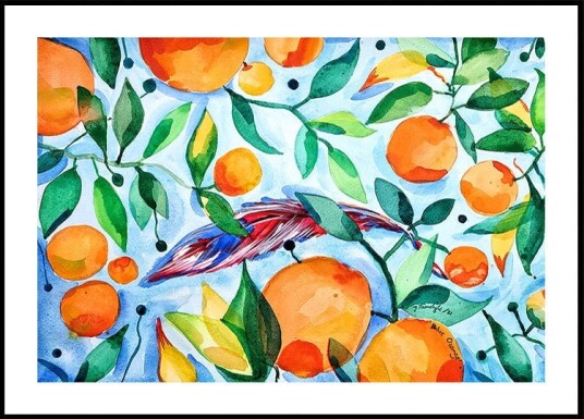 Orange Blue Plakat Plakat / 40x50cm Orange Blue Plakat Plakat / 40x50cm