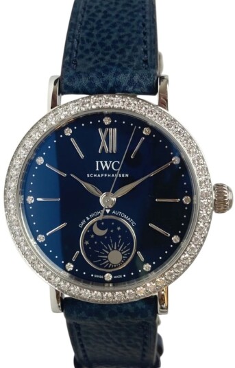 IWC Dameklokke IW659801 Portofino Blå/Lær Ø34 mm