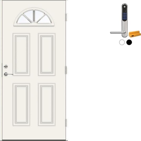 Ytterdør Swedoor Advance-Line Classic Clementi med Yale Doorman Classic Home
