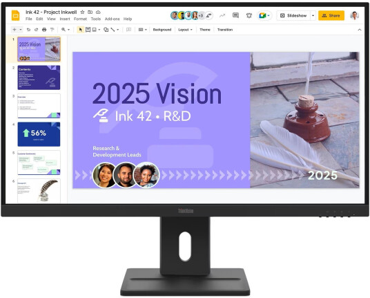 Lenovo ThinkVision E27Q 27" QHD PC-skjerm 2560x1440 100Hz Svart