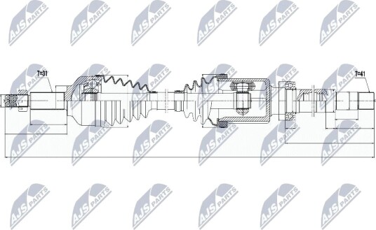 Nty Drivaksel NTY NPW FR 074