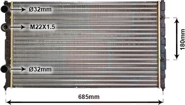 VAN WEZEL 49002031 Radiator motorkjøling