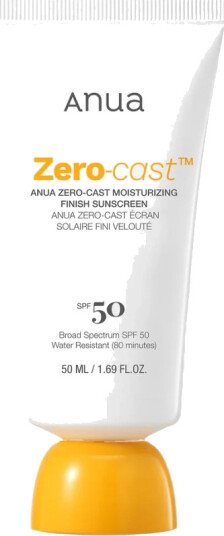 Anua Zero-Cast Solkrem SPF 50 50 ml - Fuktighetsgivende Finish