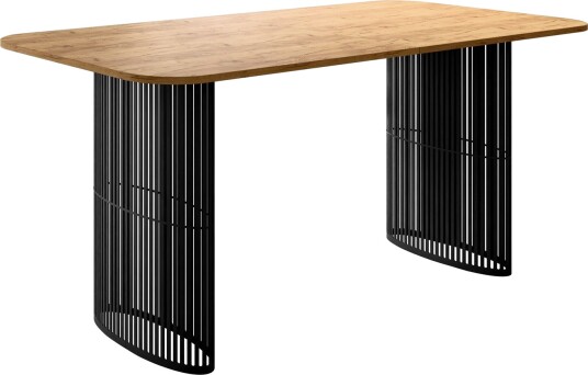 Mirion Spisebord uttrekkbart 160-236 cm - svart, natur