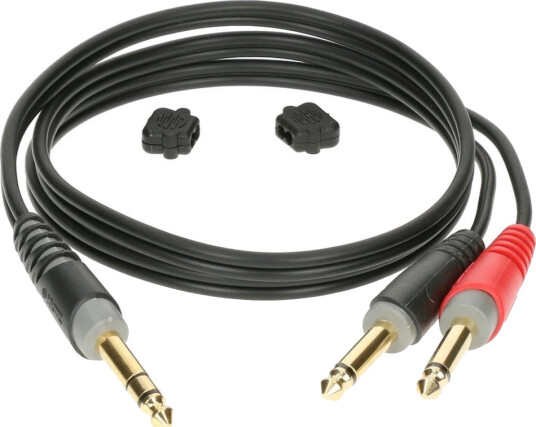 Klotz 1m Send/Return Jack Kabel med Gullbelagte Kontakter Svart