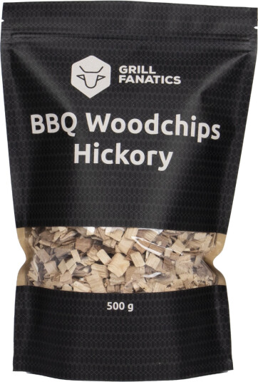 BBQ Hickory Chips 500g Trechips fra hickorytre
