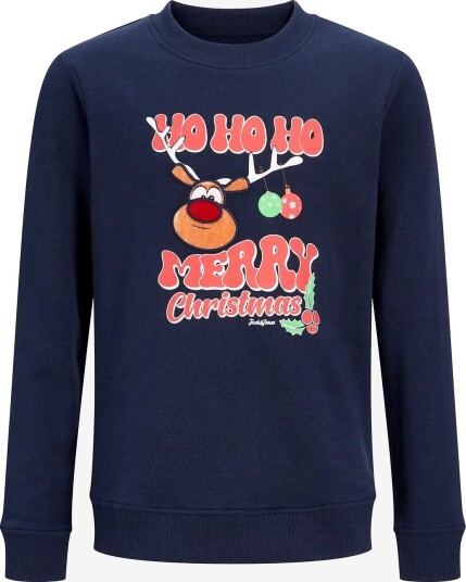 Jack & Jones Jjxmas Fun Sweat Crew Neck Jnr   NAVY BLAZER   164