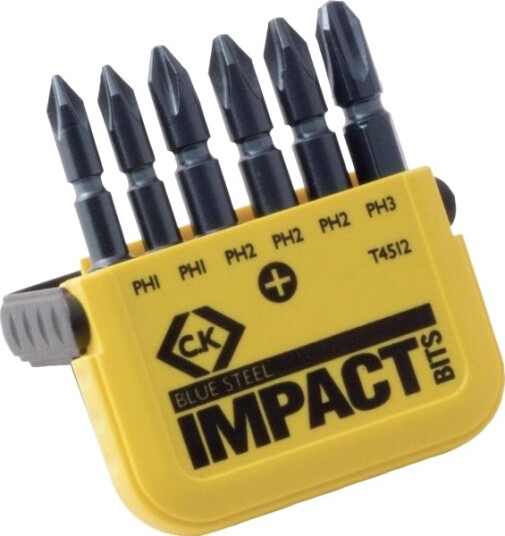 C.K. T4512 Bitssett 6 Deler Kryssspor Phillips Torsion Control-Teknologi