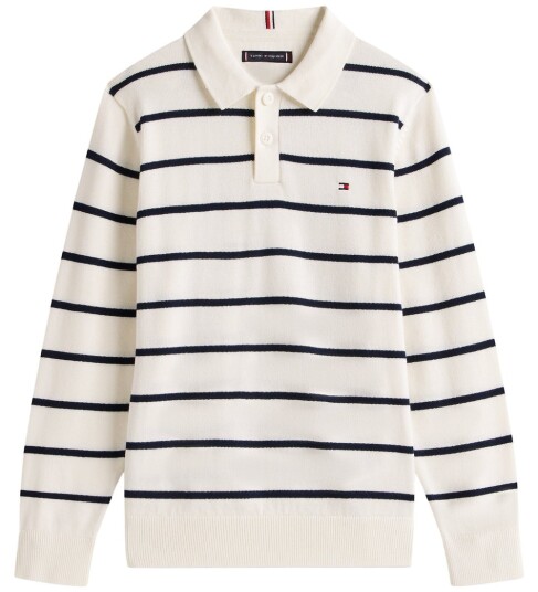 Tommy Hilfiger Polo Collar Sweater Ls   Cream   128