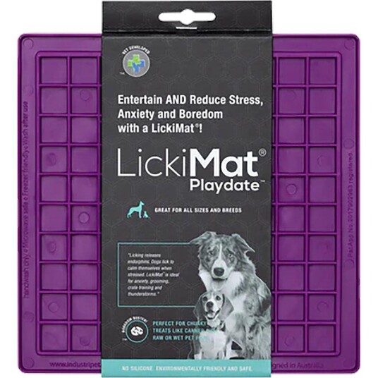 Lickimat Playdate Slikkematte 20X20Cm Lilla