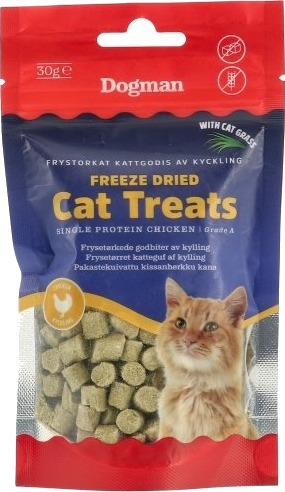 Dogman Freeze Dried Kylling Kattegodbit 30 G Dogman Freeze Dried Kylling Kattegodbit 30 G